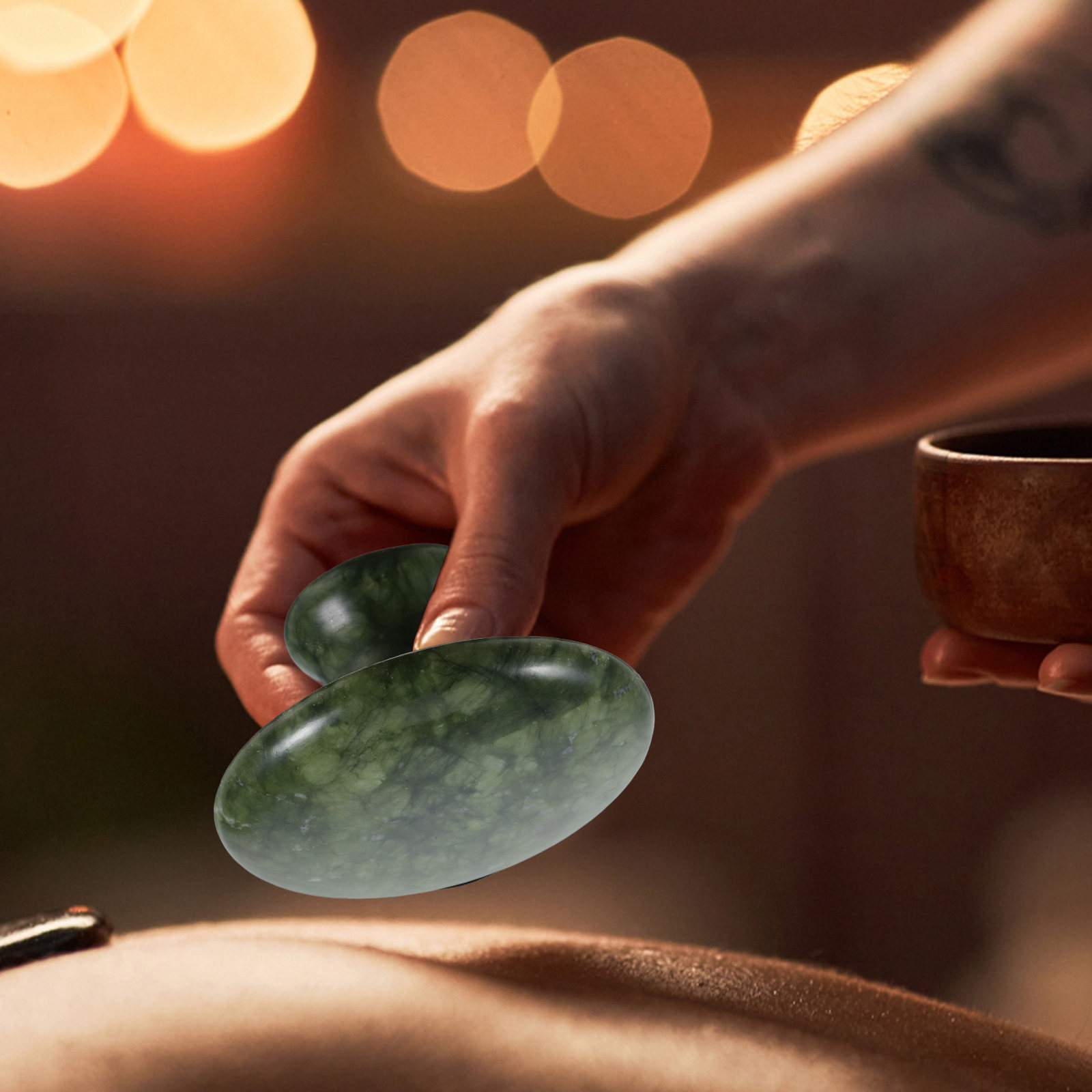 Spa Massager - Mushroom Gua Sha Massage Stone Jade