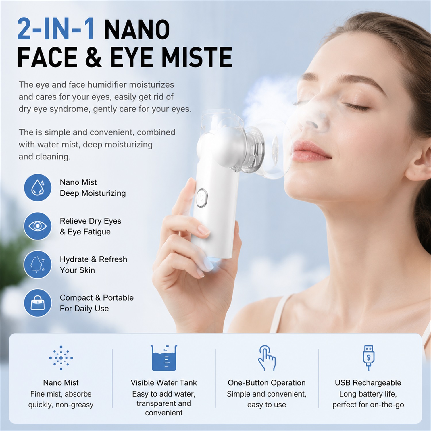 2-IN-1 Mesh Facial Steamer Bea - Face Steamer recension och pris